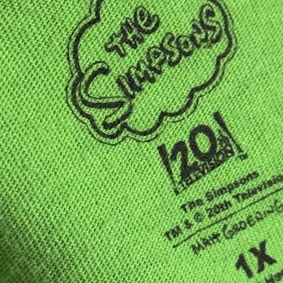 FOX The Simpson ladies green cutoff corp short sleeve T-shirt size XL - Picture 5 of 6